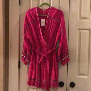 FREE PEOPLE- PINK DRESS- SIZE L